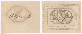 COLLECTION of Polish Banknotes
POLSKA / POLAND / POLEN / PAPER MONEY / BANKNOTE

Insurekcja Kościuszkowska 10 groszy 1794 - BEAUTIFUL and RARE 

...