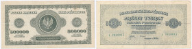 COLLECTION of Polish Banknotes
POLSKA / POLAND / POLEN / PAPER MONEY / BANKNOTE

500.000 polish mark 1923 seria I - RARE 

Rzadki banknot w obieg...