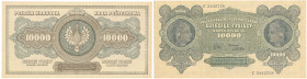 COLLECTION of Polish Banknotes
POLSKA / POLAND / POLEN / PAPER MONEY / BANKNOTE

10.000 polish mark 1922 seria C 

Minimalnie ugięty róg, ale ban...