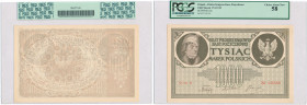 COLLECTION of Polish Banknotes
POLSKA / POLAND / POLEN / PAPER MONEY / BANKNOTE

1.000 polish mark 1919 seria AD, PCGS 58 - BEAUTIFUL 

Znak wodn...
