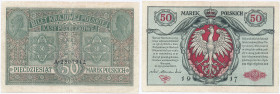 COLLECTION of Polish Banknotes
POLSKA / POLAND / POLEN / PAPER MONEY / BANKNOTE

50 polish mark 1916 seria A - jenerał, seria A 

Złamania, bankn...