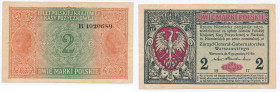 COLLECTION of Polish Banknotes
POLSKA / POLAND / POLEN / PAPER MONEY / BANKNOTE

2 marki polskie 1916 seria B - Generał 

Zagniecenia w okolicach...