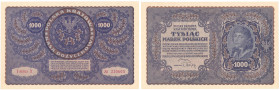 COLLECTION of Polish Banknotes
POLSKA / POLAND / POLEN / PAPER MONEY / BANKNOTE

1.000 polish mark 1919 seria I-X 

Pięknie zachowany.Lucow 403 (...