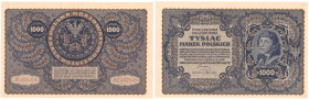 COLLECTION of Polish Banknotes
POLSKA / POLAND / POLEN / PAPER MONEY / BANKNOTE

1.000 polish mark 1920 seria III-AA

Złamany narożni na dwóch wy...