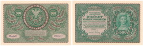 COLLECTION of Polish Banknotes
POLSKA / POLAND / POLEN / PAPER MONEY / BANKNOTE

500 polish mark 1919, seria II-U 

Wyśmienicie zachowane. Lucow ...