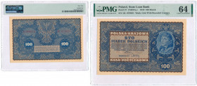 COLLECTION of Polish Banknotes
POLSKA / POLAND / POLEN / PAPER MONEY / BANKNOTE

100 polish mark 1919 seria IJ-L, PMG 64 - BEAUTIFUL 

Egzemplarz...