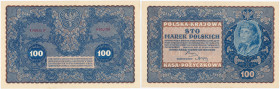 COLLECTION of Polish Banknotes
POLSKA / POLAND / POLEN / PAPER MONEY / BANKNOTE

100 polish mark 1919, seria I-F 

Złamanie w pionie, około dwumi...