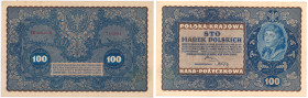 COLLECTION of Polish Banknotes
POLSKA / POLAND / POLEN / PAPER MONEY / BANKNOTE

100 polish mark 1919 seria IB-M 

Złamanie w pionie. Banknot z k...