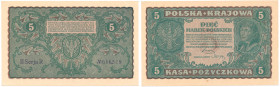 COLLECTION of Polish Banknotes
POLSKA / POLAND / POLEN / PAPER MONEY / BANKNOTE

5 polish mark 1919 seria II-R 

Pięknie zachowane.Lucow 367 (R1)...