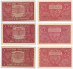 COLLECTION of Polish Banknotes
POLSKA / POLAND / POLEN / PAPER MONEY / BANKNOTE

1 marka 1919, group 3 banknotes 

Banknoty z serii I-B i I-BV zł...