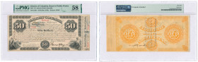 World Banknotes
PAPER MONEY / BANKNOTE

USA. District of Columbia. $ 50 1873 PMG 58 - RARE 

Rzadsza pozycja, zwłaszcza w tym stanie zachowania....