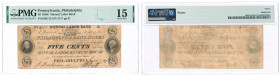 World Banknotes
PAPER MONEY / BANKNOTE

USA. Pennsylvania, Philadelphia. $ 5 1830 PMG 15 

Naturalny, obiegowy egzemplarz.

Details: 
Conditio...