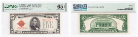World Banknotes
PAPER MONEY / BANKNOTE

USA. $ 5 1928 E, HA series, PMG 65 EPQ 

Czerwona pieczęć, podpisy Julian Snyder.&nbsp;Wyśmienity egzempl...