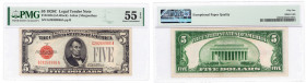 World Banknotes
PAPER MONEY / BANKNOTE

USA. $ 5 1928 C series GA, PMG 55 EPQ 

Czerwona pieczęć, podpisy Julian i Morgenthau.Banknot w gradingu ...