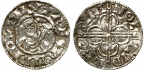 Medieval coin collection - WORLD
GERMANY / ENGLAND / CZECH / GERMAN

England, Knut (1016-1035). Quatrefoil denar - RARE 

Aw.: W poczwórnym łuku ...