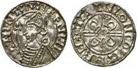 Medieval coin collection - WORLD
GERMANY / ENGLAND / CZECH / GERMAN

England. Knut (1016-1035). Pointed Helmet Denar - NONE 

Aw.: Popiersie wład...