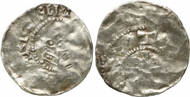 Medieval coin collection - WORLD
GERMANY / ENGLAND / CZECH / GERMAN

Germany, Lower Lorraine, Tiel. Henry II (1002-1024). Denarius 

Aw.: Głowa w...