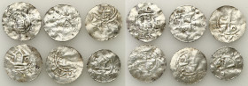 Medieval coin collection - WORLD
GERMANY / ENGLAND / CZECH / GERMAN

Germany, Saxony / Sachsen. OAP denarii and their mimics, set of 6 coins 

Rw...