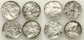 Medieval coin collection - WORLD
GERMANY / ENGLAND / CZECH / GERMAN

Germany, Saxony / Sachsen. Cross denarius 10th / 11th century, set of 4 coins ...
