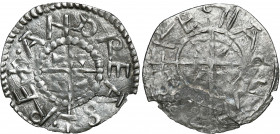 Medieval coin collection - WORLD
GERMANY / ENGLAND / CZECH / GERMAN

Hungary, Andrew I (1046-1060). Denarius 

Aw.: Krzyż z trójkątami w kątach i...