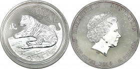 Australia
Australia. $ 10 2010 - Year of the Tiger - 10 ounzes 

Ogromna moneta o wadze 10 uncji - 311,10 g Ag.Egzemplarz bez kapsla. Drobne ryski ...