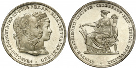 Austria
Austria. 2 Guilders, 1879 Silver Wedding 

Pięknie zachowana moneta, lekkie ryski w tle.Herinek 824

Details: 24,67 g Ag 
Condition: 1- ...