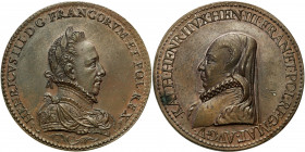 France
France, Poland. XIX century. Medal of Henry III Walezy and Catherine of Medici, bronze 

Aw: Popiersie Henryka w zbroi w prawo, HENRICVS III...