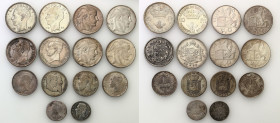 France
France, Belgium. 50 centimes to 20 francs 1834-1953, set of 14 coins, silver 

Zestaw 14 monet srebrnych.&nbsp;Pozycje w różnym stanie zacho...