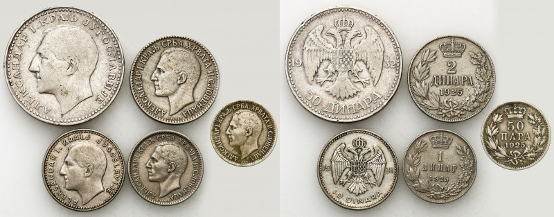 Yugoslavia
Yugoslavia. 1 to 50 dinars 1925-1932, set of 5 coins 

1, 2, 10 i ...