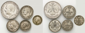 Yugoslavia
Yugoslavia. 1 to 50 dinars 1925-1932, set of 5 coins 

1, 2, 10 i 50 dinarów srebrne.Obiegowe egzemplarze.

Details: 29,76 g Ag CuNi– ...