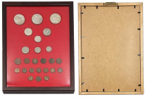 Latvia
Latvia. 1 centas to 10 lithium 1924-1939, set of 25 framed coins 

Monety oprawione w ramę.Różne roczniki.

Details: Ag CuNi Cu 
Conditio...