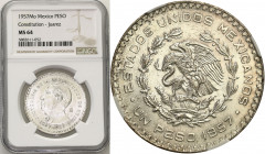 Mexico
Mexico. Pesos 1957 Mo, Mexico City NGC MS64 

Menniczy stan zachowania.KM 458

Details: 
Condition: NGC MS64 (NGC MS64)