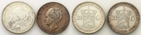 Netherlands
Netherlands, Wilhelmina (1890-1948). 2 1/2 guilders 1929, 1930, Utrecht, set of 2 coins 

Obiegowe egzemplarze.KM 165

Details: 2 x 2...