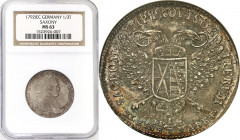 Germany
Germany, Saxony. Frederick Augustus III. 1/3 Taler (Thaler) 1792 IEC, Dresden - Vicariate of NGC MS63 (2 MAX) 

Pięknie zachowana moneta z ...