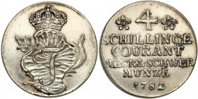 Germany
Germany, Mecklenburg-Schwerin. Friedrich (1756-1785). 4 Schillinge 1782, Schwerin 

Moneta czyszczona.Kunzel 345e

Details: 3,01 g Ag 
C...