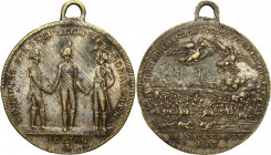 Germany
Germany, Nuremberg. Medal - token commemorating the Battle of Hanau on October 30, 1813 

Medal z uszkiem, prawdopodobnie późniejsze wykona...