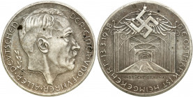 Germany
Germany, the Third Reich. Medal A. Hitler 1938, silver 

Ciemna Patyna, lekkie ślady obiegu. 

Details: 21,01 g Ag 36 mm
Condition: 3+ (...