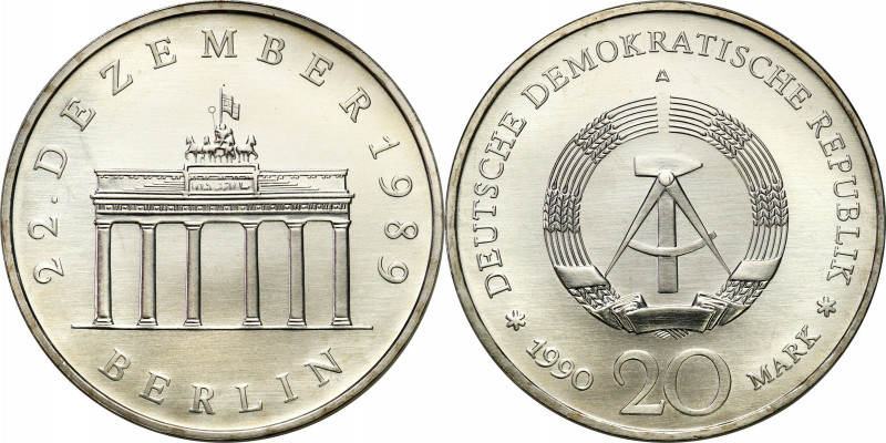Germany
Germany, DDR. 20 mark 1990 Brandenburger Tor 

Pięknie zachowane. Min...