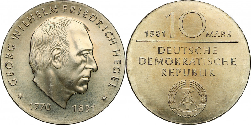 Germany
Germany, DDR. 10 mark 1981 Georg Wilhelm Friedrich 

Pięknie zachowan...
