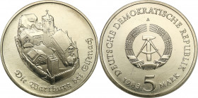 Germany
Germany, DDR. 5 mark 1983 Wartburg 

Pięknie zachowane. Rzadsza moneta.Jaeger 1586

Details: 9,71 g 
Condition: 1/1- (UNC/UNC-)