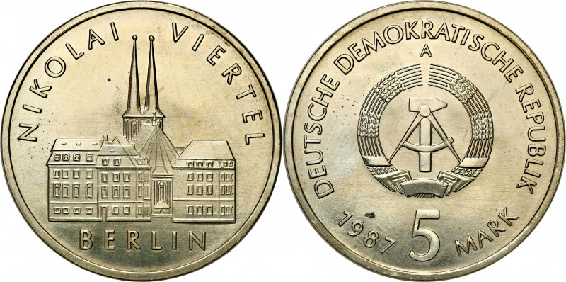 Germany
Germany, DDR. 5 mark 1987 Viertel 

Pięknie zachowane.

Details: 9,...