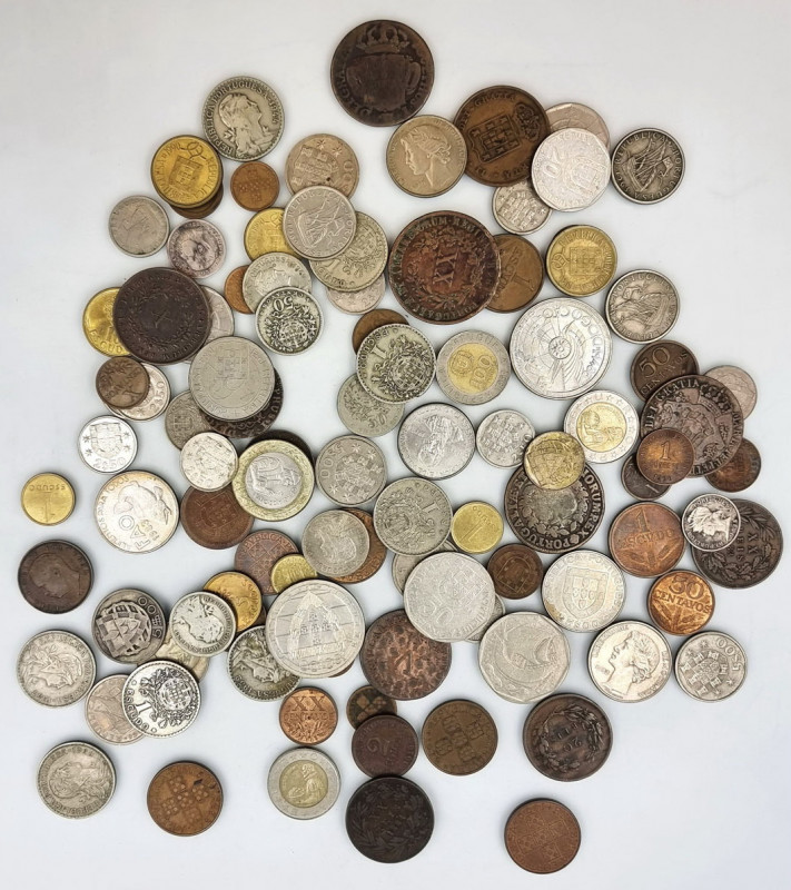 Portugal
Portugal XIX-XX centuries. Coins - large set, 685 g 

Zróżnicowany, ...