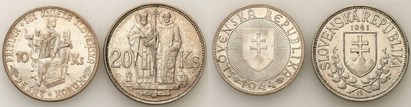 Slovakia
Slovakia. 10 kroner 1944, 20 kroner 1941, Kremnica, set of 2 coins 
...