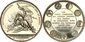 Switzerland
Switzerland, Basel. Medal 1844 A. Bovy - for the Federal Free Shooting 

Aw.: Upadły wojownik z podniesioną flagąRw.: Napis poziomy w 9...