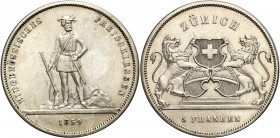 Switzerland
Switzerland. 5 francs shooting 1859, Zurich 

Nakład 6000 egzemplarzy. Schützenfest - święto strzeleckie.Ciekawsza moneta w ładnym stan...