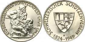 Switzerland
Switzerland. Medal 1949 - Shooting Festival, Bern 

Blask menniczy, pięknie zachowany.Richter 857b

Details: 15,10 g Ag 33 mm
Condit...