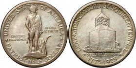 USA (United States of America)
USA. 1/2 dollar 1925 Lexington - Concord - BEAUTIFUL 

Pięknie zachowana moneta, wybita z okazji 50 rocznicy bitwy p...