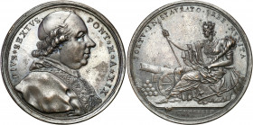 Vatican
Vatican. Pius VI (1775-1799). Anno XIX medal (1794), bronze 

Medal autorstwa G. Hameraniego.&nbsp;Na rewersie bogini miasta zasiadająca na...