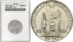 Vatican
Vatican Pius XII. 50 centesimi 1945, Rome ANACS MS66 - RARE 

Rzadka moneta w pięknym stanie zachowania.Pagani 817

Details: 
Condition:...