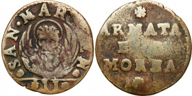 Italy
Italy, Venice. Coins for the Peloponnese. Gazetta around 1688 

Patyna. Paolucci 816; Gamberini 2059

Details: 5,76 g Cu 
Condition: 4 (F)